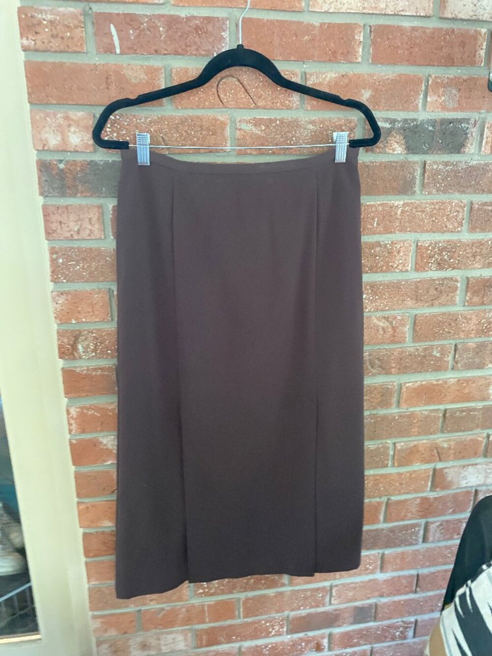 Norton McNaughton Brown Petite Straight Skirt